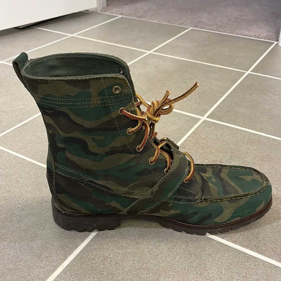Polo Ralph Lauren Country Ranger boots camo camouflage mens size 12 - Picture 3 of 16